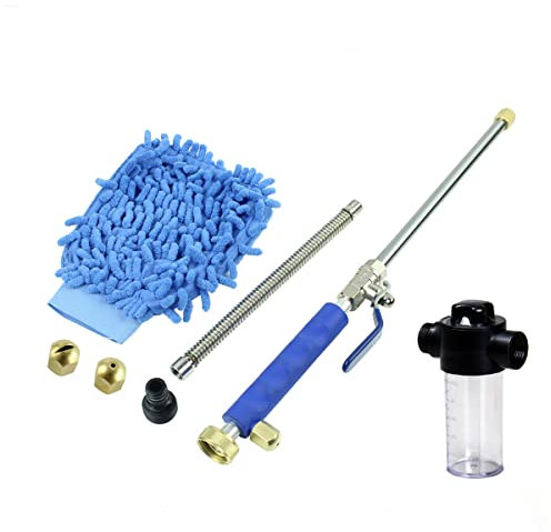 Aim Tools Nettoyeur Haute Pression Pistolet Lance de Lavage de Voiture Buse Jet D'eau Extensible Tuyau Mousse Pulvérisateur Kit pour Jardin Fenêtre Lavage de Voiture Nettoyage