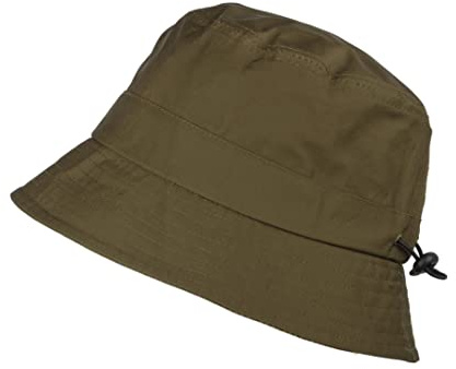 TOUTACOO, Regnbobby, regnhatt, sommarbobby, solhatt, vikbar i sin integrerade ficka, nylonutseende eller bomull beröring, 25-khaki (sol), M/L