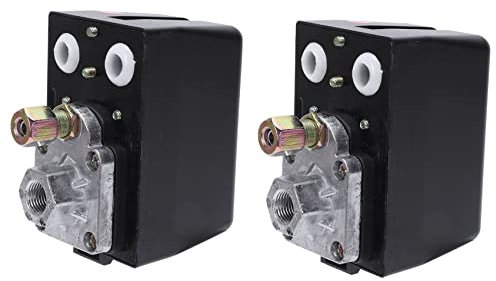 seasio 2X 2-Phasen 220V 15A Luftkompressor Druck 9-12Kg Druckschalter für Kompressor Luftkompressoren Schaltersteuerung Heimwerkzeuge