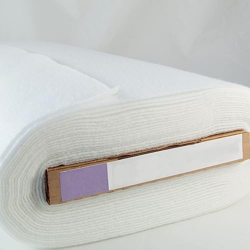 TFG Iron On Fusible Volume Fleece Wadding White 90cm Wide Sold by The Metre Precut Bag Making Quilting Crafting DIY Supplies (1 Metre)