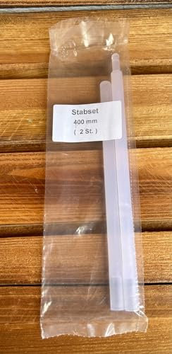 Nesbel - Spüren Sie die Reinheit? Raffrollo Beschwerungsstab Set Kunststoff Zubehör Ersatzteil transparent, Stabset Raffrollo:400 mm (2 Stangen)