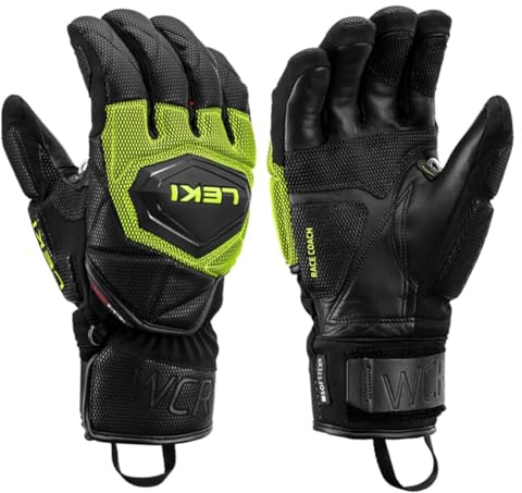 LEKI Worldcup Race Coach 3D Skihandschuhe Winterhandschuhe 654803301 Größe 7,5, Black - Ice - Lemon