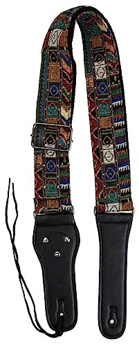 Mikinona Gitarrengurt Mit Verstellbarer Für Akustikgitarre Und Ukulele Bequemer Schultergurt Mit Strickmuster-design