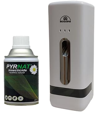 Pyrnat 1x250ml Insecticide Naturel au Pyrethre avec Diffuseur Automatique Anti-mouches, Moustiques, Punaise de Lit Efficace et écologique contre les insectes volants et rampants. (2)