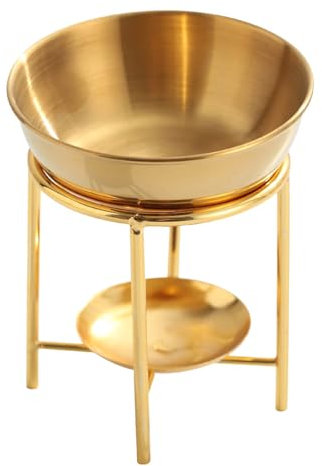 Difusor de aceite esencial de metal, cuenco grande, quemador de aceite, calentador de velas, para decoración del hogar y dormitorio
