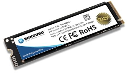 Kanguru Defender SED300 M.2 NVMe – 1TB Internal Self Encrypting Solid State Drive – FIPS 140-2 Certified