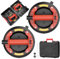 Yofuly Ventouse Carrelage, 8 Palonnier à Ventouses Capacité de Charge de 200KG/440lbs, Ventouse de Levage Carrelage, Ventouse à Vide en Caoutchouc pour Vitre, Carreaux, Fenêtres - 2 Pièces Rouge