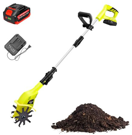 ZephyrGlow Motoazada - Anchura/Profundidad de Trabajo 25/10 cm, Tubo Telescópico, para Arar, Volcar, Arar Zanjas,TL-02