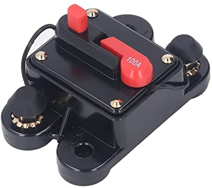 Spacnana Interrupteur de Réinitialisation Manuelle Lourde avec Protection contre le débordement: pour les Systèmes Audio dans les Navires, les Bus et les Camions D'installation Simple et Rapide (100A)