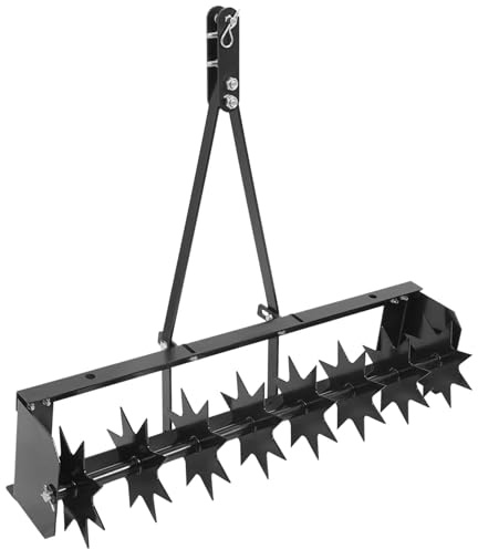 TAUIANE Manual Lawn Aerator, Tow Behind Aerators Tool Roller, Heavy-Duty Garden Rollers for Lawns, with Soil Penetrator Spikes, Lawn Aerator Tool, Deep Soil Penetration for Lawns,Yard, Garden