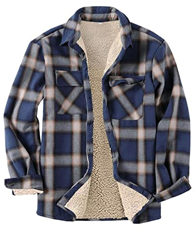Chemise Flanelle Homme Coton Grande Taille 4xl Bucheron Veste Vintage Polaire Décontractée Blousons Longue Manteau Sweats Carreaux Manches Longues Hiver a