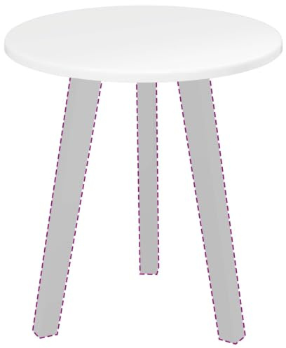 vidaXL Encimera Blanco Brillante 40 x 40 x 1,5 cm Madera contrachapada, Mesa Redonda Elegante, diseño Minimalista, Superficie Ideal para Comer, Madera Resistente, Acabado Suave