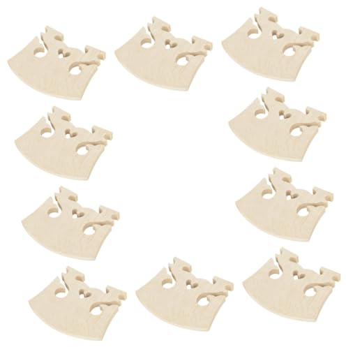 ERINGOGO Puente Para Violín De Arce En Forma De Corazón, Paquete De 10 Unidades, Accesorio De Instrumento Musical, Soporte De Madera Para Violín Adecuado Para Práctica, Grabación y Actuaciones