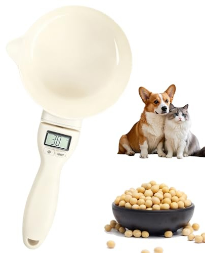comepew Digitale Löffelwaage, 2026 Neu Löffelwaage Hundefutter, Digitale Küchenwaage mit LCD Display 1g Genauigkeit 3-800g Tierfutter-Messschaufel Abnehmbaren Löffelwaage Küchenhelfer für Gewürze (1)