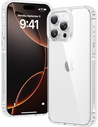 Voyahülle Clear Case for iPhone 16 Pro Max, Ultra Thin, Shockproof TPU Cover, Anti-Yellowing, Crystal Clear, Phone Case for Apple iPhone 16 Pro Max - Clear