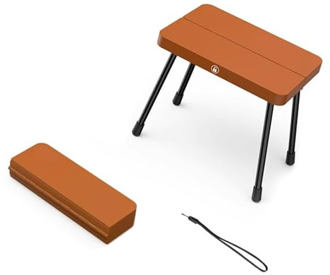 ULIJTH Outdoor-Klapphocker, leicht, kleiner Stuhl, tragbar, Campinghocker, Fußstütze, bequemer Hocker, einfach zu tragen, Strand-/Gartenstuhl
