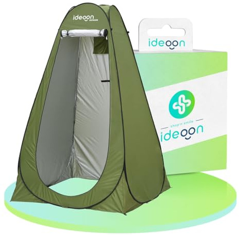 ideoon Pop-Up Toilettenzelt - Duschzelt & Umkleidezelt für Camping, Strand & Outdoor, tragbares Sichtschutzzelt grün, schneller Aufbau