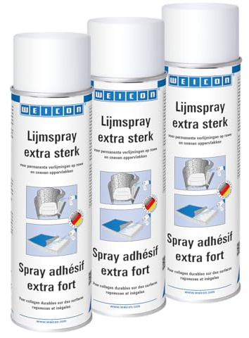 WEICON Spray Adhésif Extra Fort 500 ml/Adhésif universel/Pouvoir adhésif élevé (3)