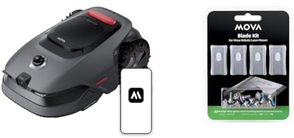 Kit robot tagliaerba perimetrale senza fili MOVA LiDAX Ultra 800, superficie consigliata 800 m², mappatura automatica senza RTK con LiDAR 3D a 360° e visione AI, percorso a U efficace.
