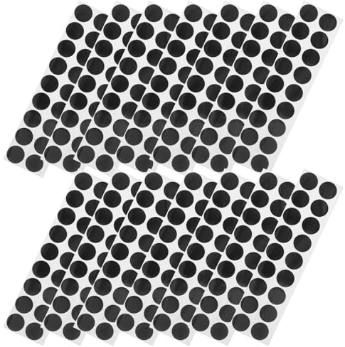 LABRIMP 50 Feuilles Autocollants Ronds Noirs pour Cible en Papier Auto-adhésifs Qualité d'impression, pour Réparation et Pratique de Tir Sportif
