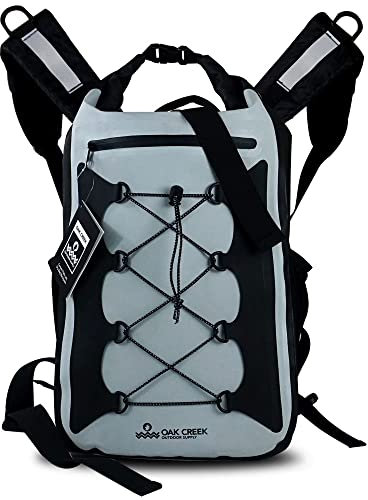 Oak Creek Canyon Falls 30L Dry Bag Backpack. Premium Waterproof Backpack with Padded Shoulder Straps. PVC Construction. Keep Your Gear Dry
