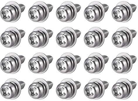 M3 x 5 mm Edelstahl Phillips Zylinderkopf Zylinderkopfschrauben kombinierbar mit Federring und flachen Unterlegscheiben 20 Stück