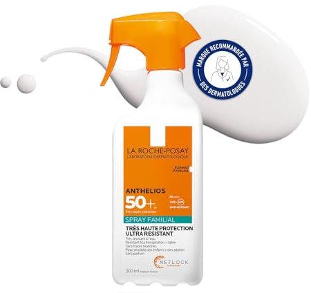 La Roche Posay Spray Invisible para la Familia, Protector Solar con SPF50+, Previene el Estrés Oxidativo, Resistente al Agua, al Sudor y a la Arena, Fórmula con Agua Termal, Anthelios, 300 ml