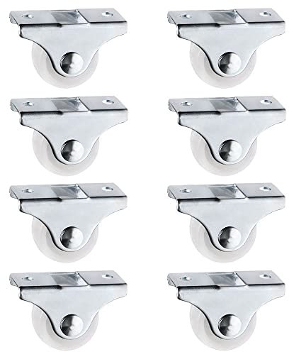 8 Pieces Fixed Castor Wheels Small Wheel Castors Trolleys Castor for Furniture Appliances Drawer Equipment Fixed Castor Replacement