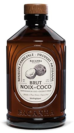 BACANHA - Sirop Bio et Brut - Sirop Noix de Coco - Pour Cocktail, Café et Latte - 400 mL