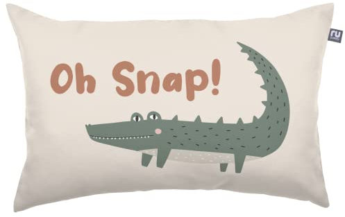 rucomfy Fibre-Filled Printed Kids Safari Friends Rectangular Cushion with Filling - Perfect for Childrens Playroom or Bedroom - Arrives Pre-Filled with Fibre Inner - (Safari Friends, 50x30cm)