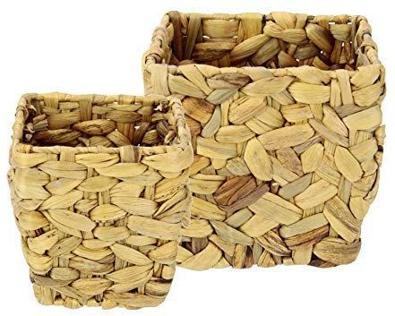 Flair Flower Lot de Pots en Jacinthe d'eau - Pot de Fleurs - Pot de Fleurs - Pot de Fleurs - Pot de Fleurs - Pot décoratif tressé - Pot décoratif - Pot de Fleurs pour Fleurs artificielles et Plantes