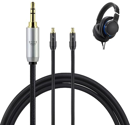 SR9 3.5mm Balanced Wire Earphones Replacement Audio, Headphone Extension Cable,Copper Shell, Hi-Fi Sound 3.5mm Male to Female Stereo Audio Cable Nylon, Compatible with ATH-MSR7b, ATH-SR9, ATH-ESW990H