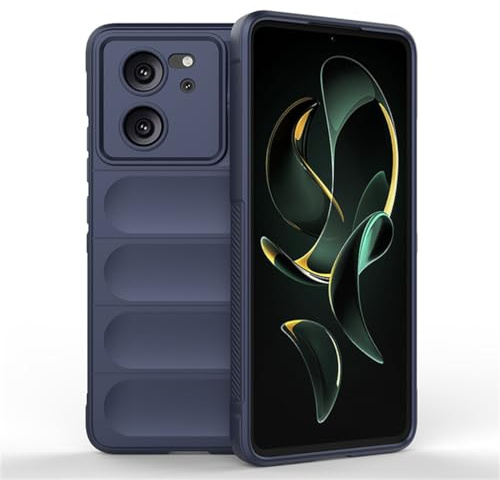 ZZHAO Funda para Xiaomi 13T Pro/Xiaomi 13T, Cover Protectora de Silicona TPU Suave con Tacto de Piel, Lavable Case con Cojín de Aire Avanzado, Antiarañazos y Antihuellas -Azul Oscuro