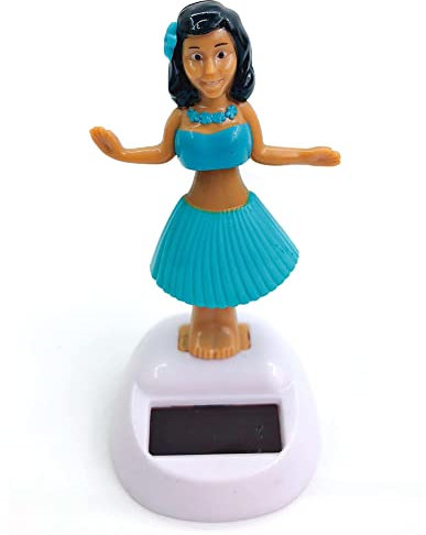 Luckxing Solar Wackelfiguren Hawaiianische Tänzerin Solarfigur Wackelfigur, Solartanz Spielzeug, Solar Tanz Hawaii Mädchen, HulaTänzerin Figurine Dekoration Für Auto, Schreibtisch, Fensterbank, Büro