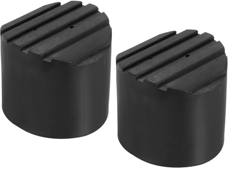 PATIKIL Scaletta Antiscivolo Piedi 3,2/80mm 2pz Gomma Rotondo Piedino Protettivo Tappetino Cuscino Ricambio per Telescopico Pieghevole Estensibile Protezione Nero