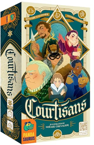 Courtisans Card Game - Navigate Intrigue and Influence at The Queen's Banquet! Strategy Game, Fun Family Game for Kids & Adults, Ages 8+, 2-5 Players, 20-30 Min Playtime, Made by Pandasaurus Games