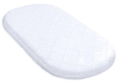 Stubenwagen Baby Matratzen Kinderwagen 35x75 cm - Matratze Beistellbett Babywiege Kindermatratze Oval Reisebett Nässeschutz Moseskorb Matraze 35 x 75 Kinderwagenmatratze