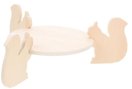 Mikinona Elegant Wooden Animal Tray Set High Base Cake Stand Multi-purpose for Wedding Party Dessert Display Snack Serving Fruit Candy Tray