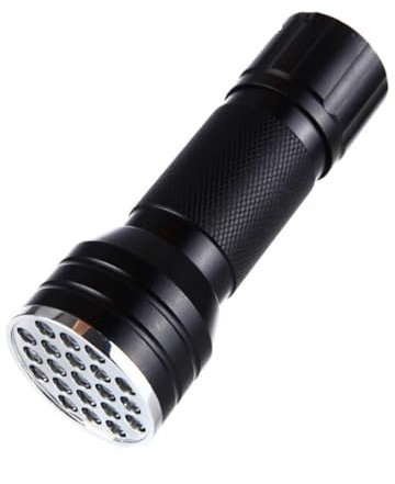 LEPREM LED UV Taschenlampe Ultraviolett Mini 395 nm UV Schwarzlicht Haustier Urin Flecken Detektor Jagd - Aushärtungslampe(21 lamp Beads)
