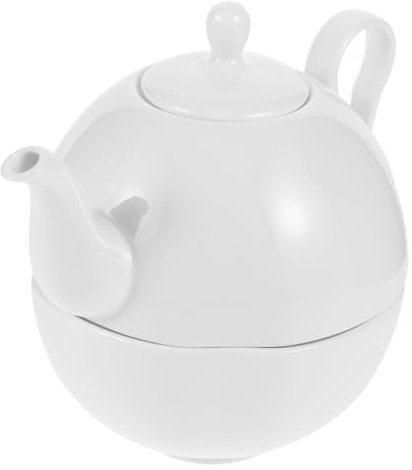OFFSCH Teiera in Porcellana Inglese e Tazza Bollitore Portatile per tè Sfuso da tè Vintage Delicato per Casa e Festa Pomeridiana Realizzato in Bone China