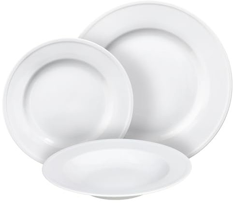 Tognana Milano, Servizio piatti 18 pezzi per 6 persone, Porcellana, Bianco