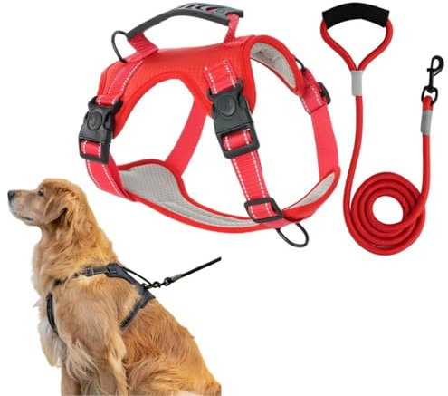 Mein Maison TailMate - Das Bequeme Hundegeschirr für große Hunde, Anti Zug Geschirr, reflektierend, atmungsaktiv, leichtes Brustgeschirr große und mittlere Hunde, bequemes Sicherheitsgeschirr