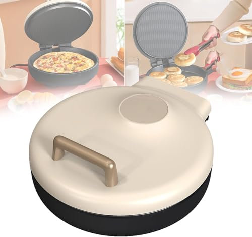 XSDAJSD Four à Pizza électrique d'intérieur 1500 W, revêtement antiadhésif Facile à Nettoyer, Chauffage Double Face, pour pizzerias et Restaurants