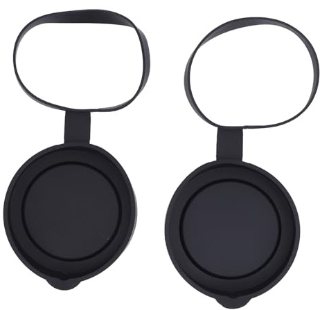 Denash 2-Pack-Gummi-Objektivkappen für 61-64 Mm Teleskope/Ferngläser, Engagierende Objektivobjektive mit Hanging Tab