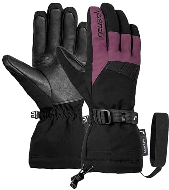Reusch Couloir R-TEX XT Gants de Ski Unisexes, imperméables, Coupe-Vent, Respirants, Isolation R-LOFT, Cuir végétalien, Softshell, Doublure MicroActive, Manchette en Poudre, Leash Confortable, pour