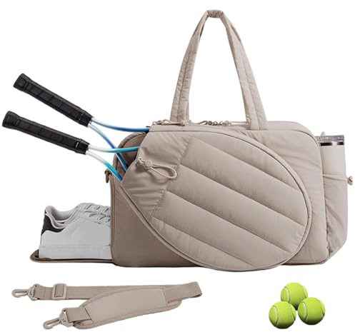 HoveeLuty Sporttasche für Damen, multifunktionale Tennistasche für 2 Schläger mit Schuhfach und Nassfach, Damen-Übernachtungs- und Wochenendtaschen, Sporttasche für, Tennistaschen für, Tennissch