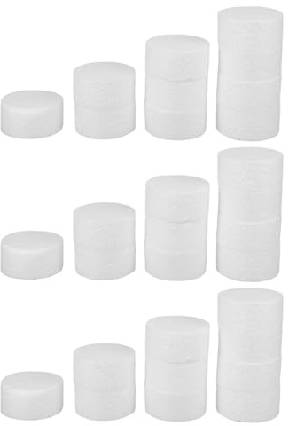 Zerodeko Discos de Poliestireno para Manualidades 30 Unidades 5X25 CM Cilindros de Espuma Redonda Ligera para Esculturas Moldes Redondos para Decoración de Pasteles y Arreglos Naturales