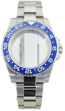 1 st 40 mm 200 m vattentät klockfodral Glidspänne Armband Safirkristall for NH35 NH36 NH34/38 Miyota8215 Eta2824 GMT Style(Glass Bottom Cover10,For 8215)
