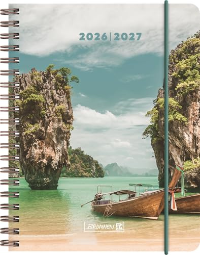 Schülerkalender 2026/2027 Tropical | A6, Kunststoff: 2 Seiten = 1 Woche ; Kalendarium: 18 Monate Juli 2026 bis Dezember 2027