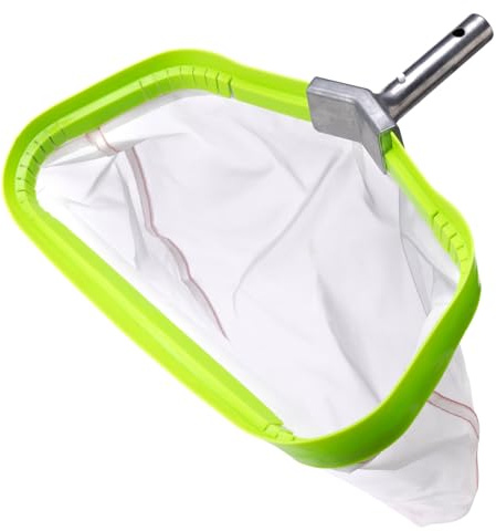 DABOVIN Rete ultra fine per limo da piscina, rastrello resistente con telaio in alluminio, cestino in nylon resistente agli strappi per scremare sabbia bagnata